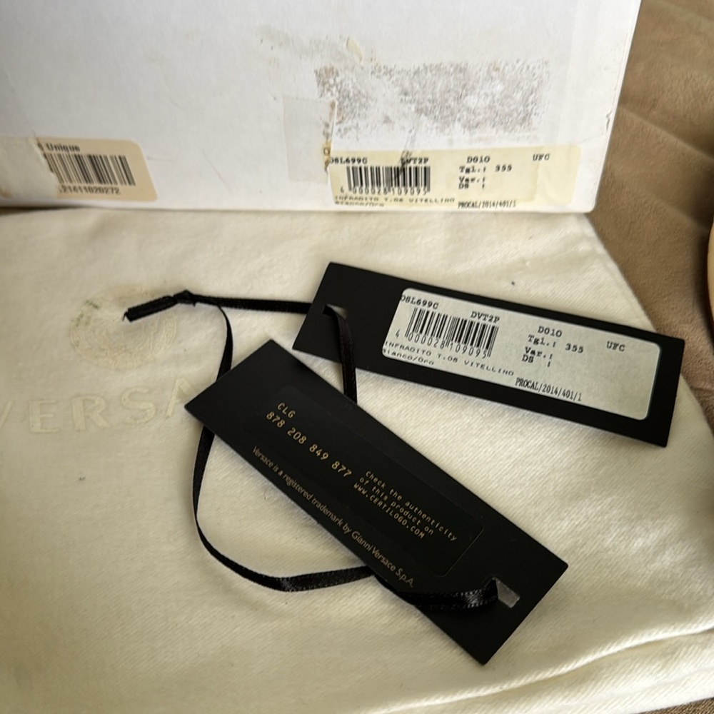 Authentic Versace White gold Medusa sandals 🩴 size 5.5 - Picture 12 of 15